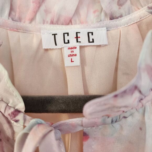 TCEC Size L NWT Bsbydoll Mini DRESS Frills, Whimsy, Floral, Coquette - Picture 5 of 9